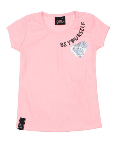 Gloss Girls Jersey T-shirt in Neon Pink