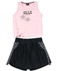 Gloss Junior Girl's Tank Top and Skorts Set in Pink