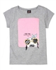 Gloss Junior Girl's T-shirt with Dog Print in Grey