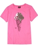 Gloss Junior Girl's T-shirt with Sequin Ice-cream in Pink