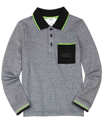 BOSS Boys Polo with Chest Pocket