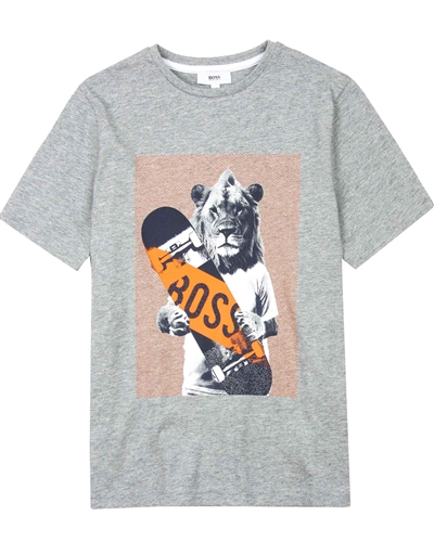 BOSS Boys T-shirt with Skateboard Print