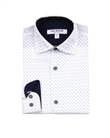 Isaac Mizrahi Boys' Dress Shirt in Diamond Print