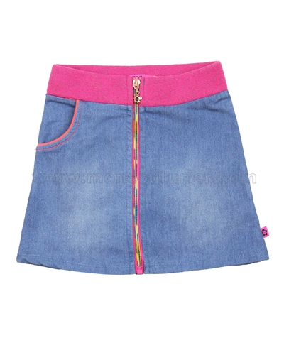 Kidz Art Denim Skirt with Zipper