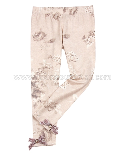 Kate Mack Royal Shimmer Floral Leggings
