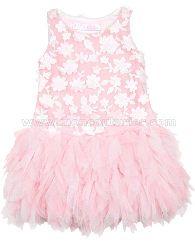 Biscotti Girls Pink Dress with Ruffled Skirt Pick a Posy