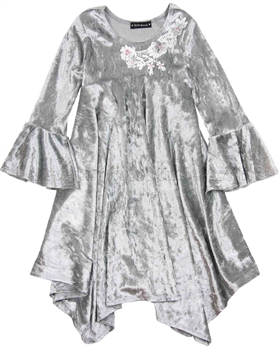 Kate Mack Rose Crush Velvet Dress