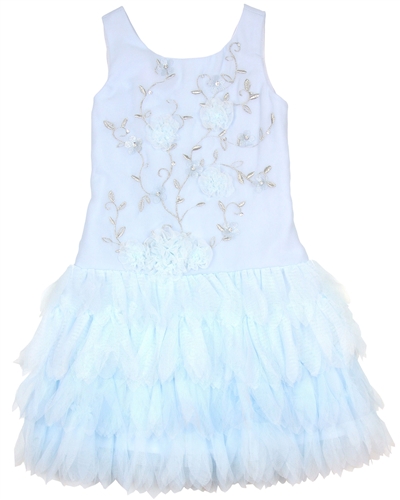 Biscotti Girls Drop Waist Dress Young Romance Blue