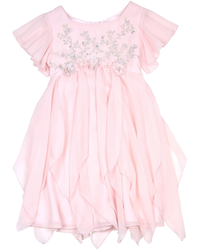 Biscotti Girls Dress with Flutter Sleeves Young Romance