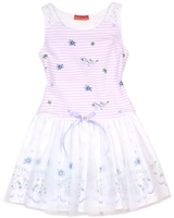 Kate Mack Girls' Drop Waist Dress Picnic Roses