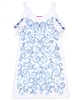 Kate Mack Girls' Dress with Fringe Sleeves Ball Blues