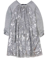 Biscotti Starry Night Dress with Sequins in Gray