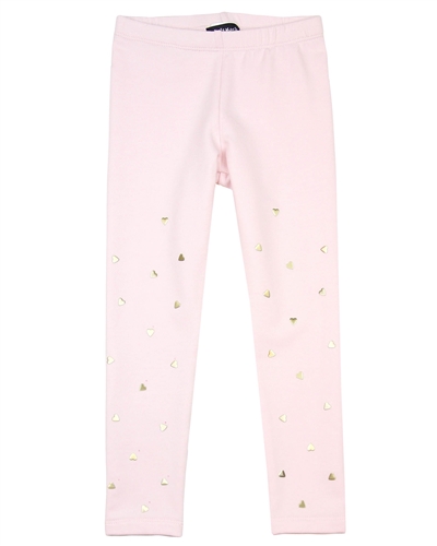 Kate Mack Melting Heart Leggings with Hearts in Pink