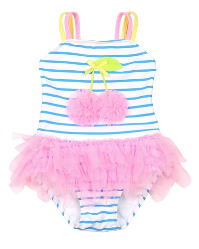 Kate Mack Girls Tropical Sensation Striped Swimsuit Biscotti And Kate 