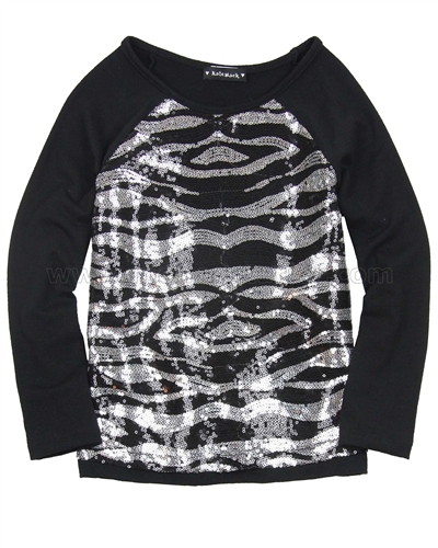 Kate Mack Girls Wild Princess Top with Sequin Front
