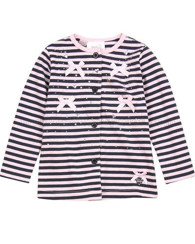 Le Chic Baby Girl Striped Jersey Cardigan