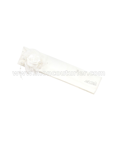 Le Chic Baby Girl Jersey Headband Ivory
