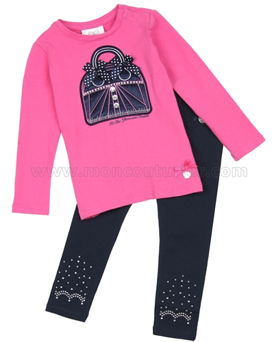 Le Chic Baby Girl T-shirt with Purse and Leggings