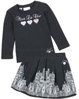 Le Chic Baby Girl T-shirt and Printed Skir