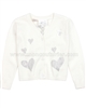 Le Chic Baby Girl Cardigan with Crystal Hearts