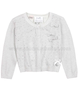 Le Chic Baby Girl Light Gray Cardigan with Crystals