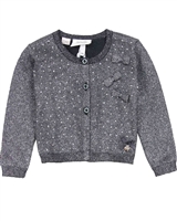 Le Chic Baby Girl Dark Gray Cardigan with Crystals