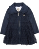 Le Chic Baby Girl Coat with Tulle Overlay