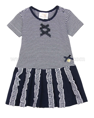 Le Chic Baby Girl Striped Jersey Dress