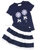 Le Chic Baby Girl T-shirt and Eyelet Skirt Set