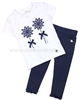 Le Chic Baby Girl Navy T-shirt and Leggings Set
