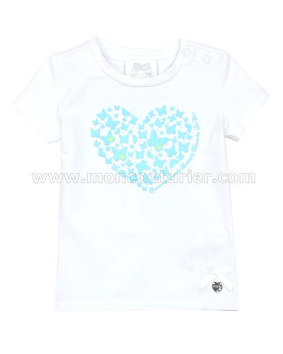 Le Chic Baby Girl T-shirt with Heart Blue