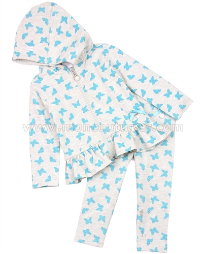 Le Chic Baby Girl Hooded Top and Leggings Set