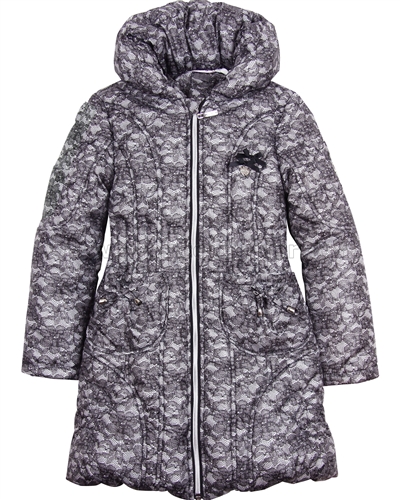 Le Chic Puffer Coat in Lace Print