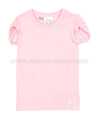 Le Chic T-shirt Gathered Sleeves Pink