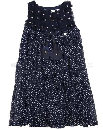 Le Chic Spotted Dress Navy