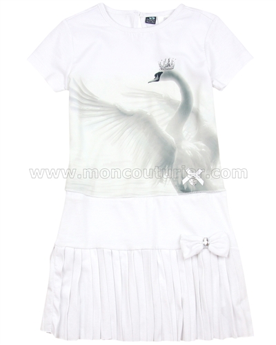 Le Chic Dress with Swan Print