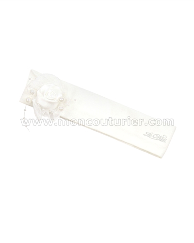 Le Chic Jersey Headband Ivory