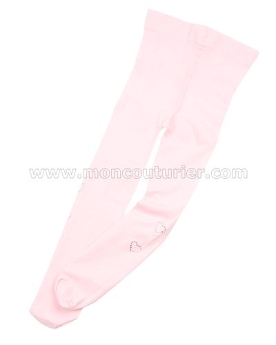 Le Chic Nylon Tights with Rhinestones Pink