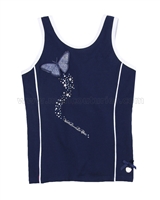 Le Chic Tank Top with Butterfly Navy