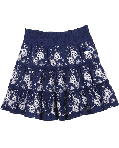 Le Chic Embroidered Skirt Navy