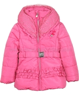 Le Chic Puffer Jacket with Shawl Collar Hot Pink