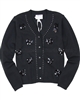 Le Chic Dark Gray Cardigan with Sequin Bows