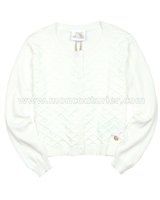Le Chic Girls' Square Knit Cardigan