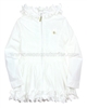 Le Chic Girls' White Coat with Rosettes