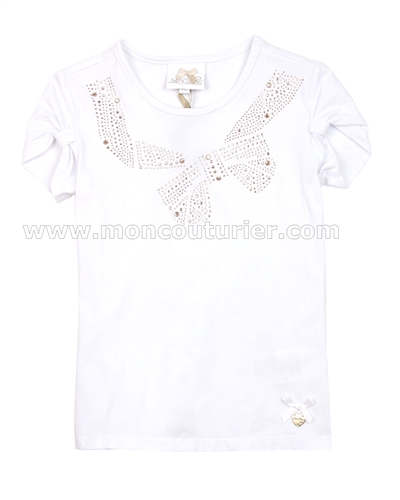 Le Chic Girls' T-shirt with Bow