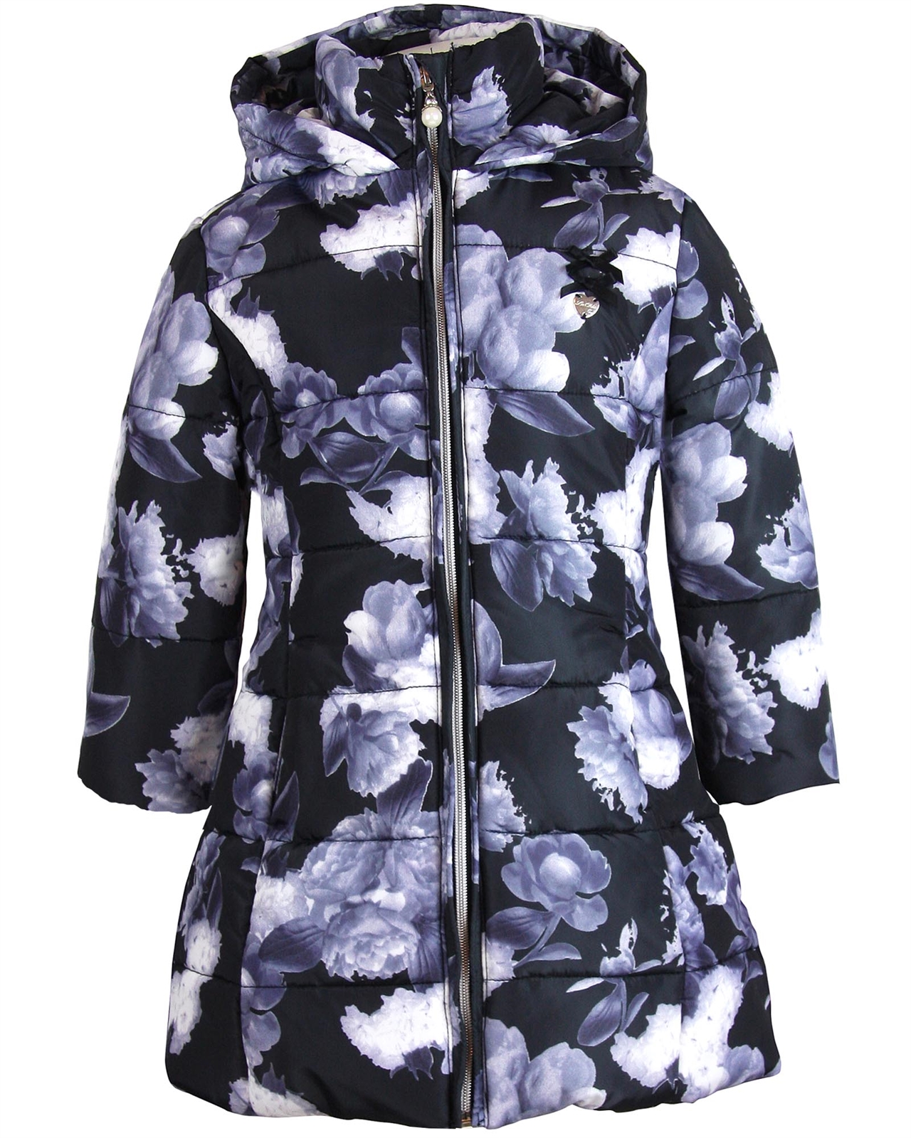 Le Chic Puffer Coat in Floral Print Black - Le Chic - Le Chic 2017/2018