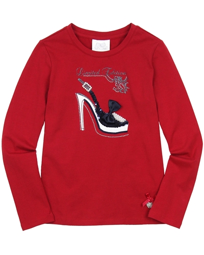 Le Chic T-shirt with Shoe Red