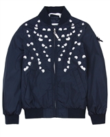 Le Chic Girls' Embroidered Bomber Jacket