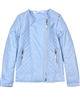 Le Chic Girls' Quilted Pleather Jacket in Blue