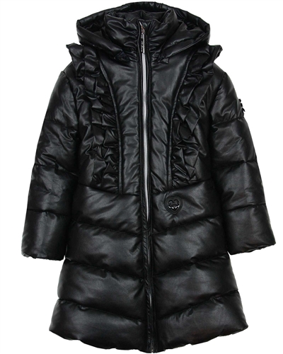 Le Chic Quilted Pleather Coat